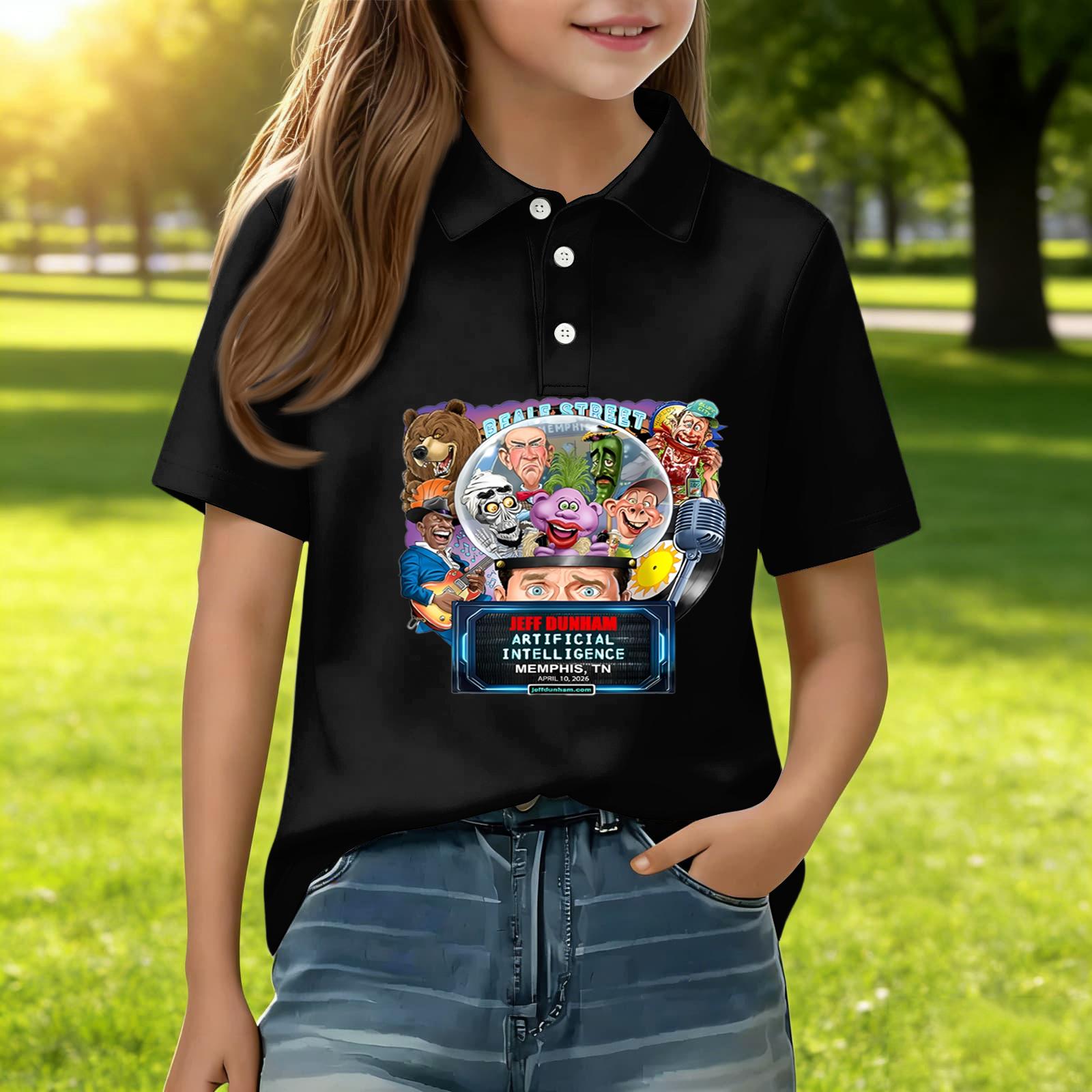 Children s Daily Casual Short-sleeved Print Tops T-shirts Shirts 110 чёрный