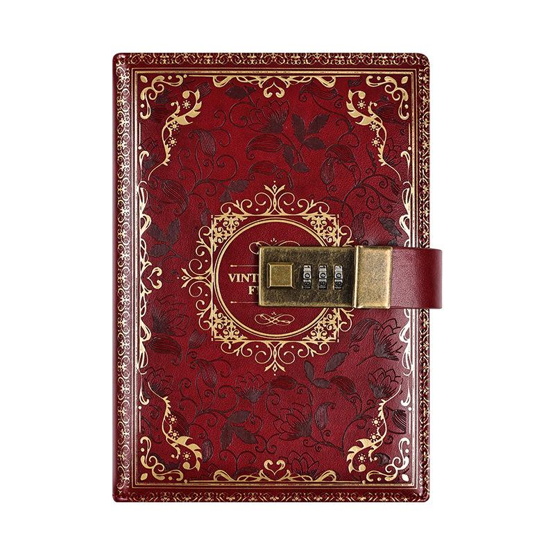 B6 Retro Codebook with Lock Diary Creative Handbook Student Notepad Stationery Notebook