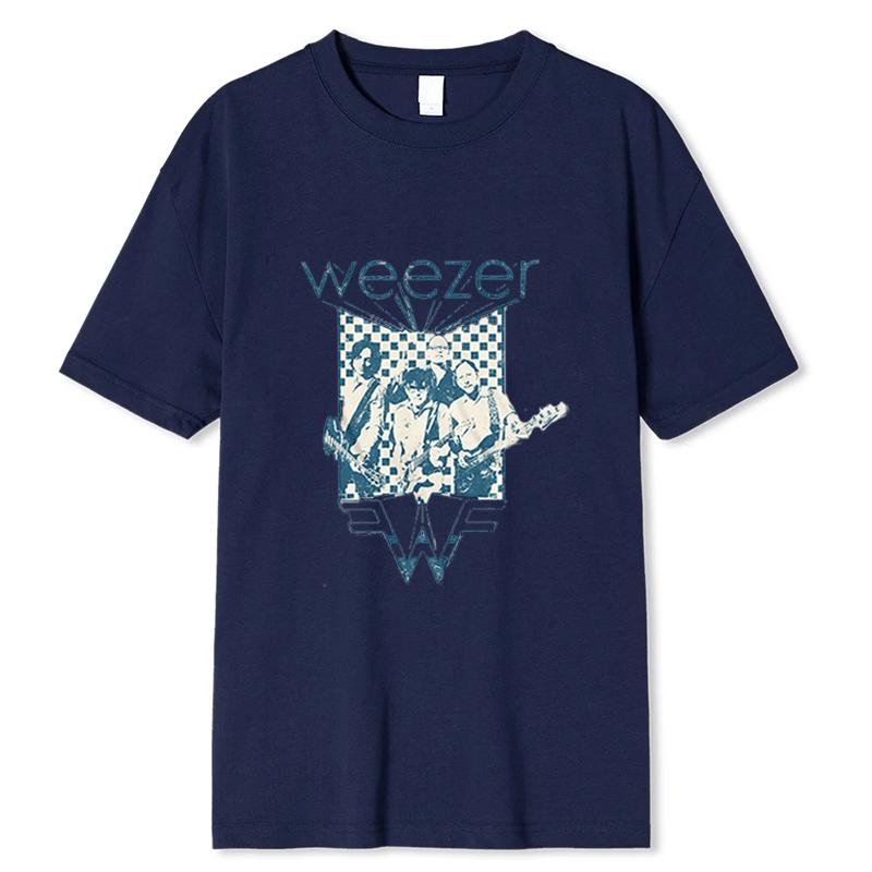 Weezer Band Cotton T Shirt Vintage Unisex Unisex Hip Hop Tee Fashion Short Sleeve Tshirt Oversized Unisex T-shirts Streetwear Tops Clothing