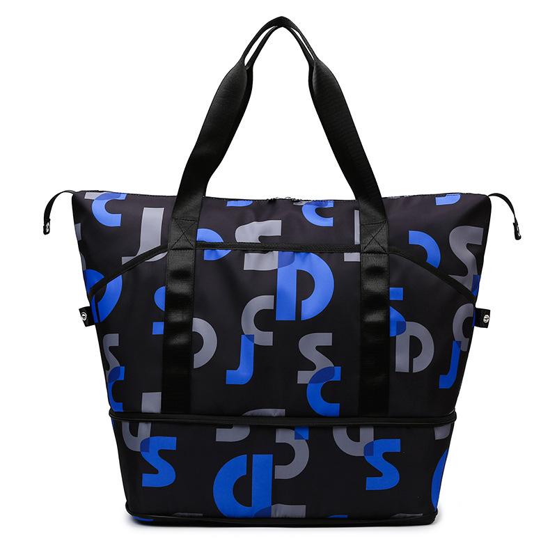 New fitness travel bag, light and casual expansion, large capacity can store dry and wet separation, simple yoga swimming bag
