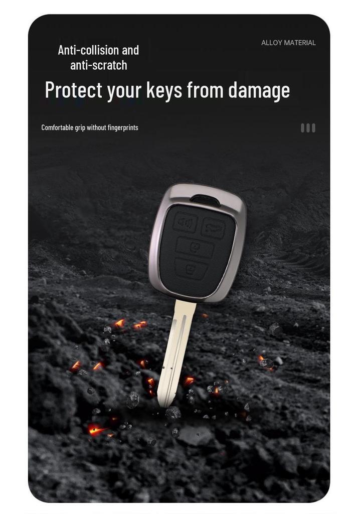 Metal Shell Key Case for Toyota FJ Cruiser, Old Model RAV4, Prado, and Land Cruiser