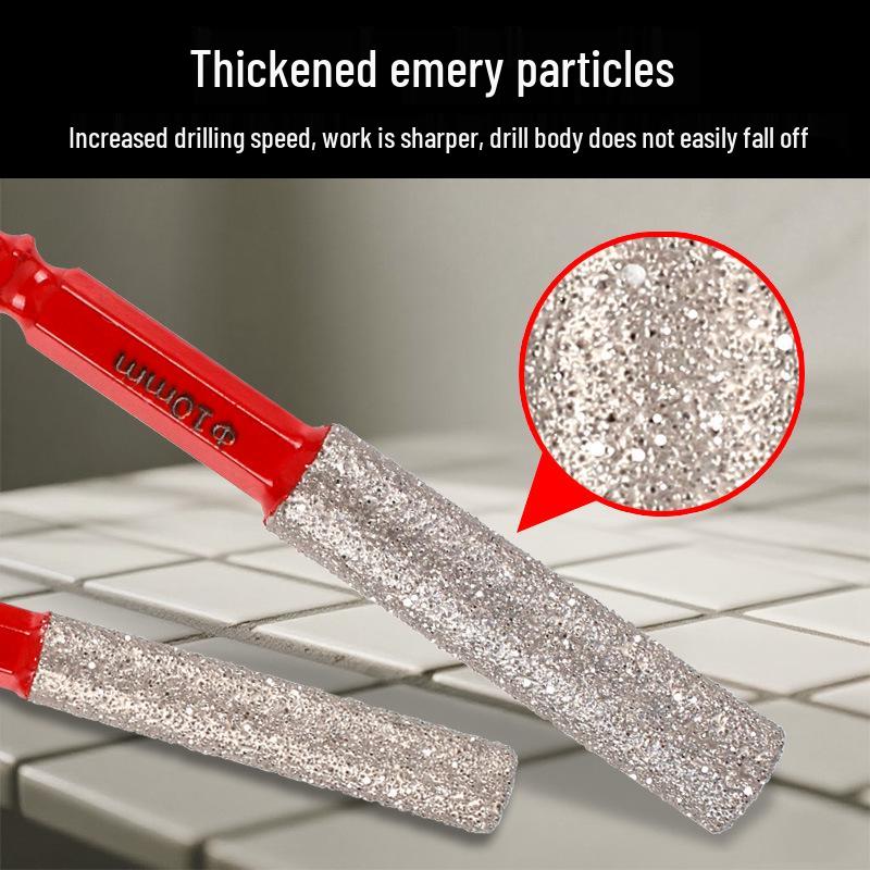 Hex Shank Integrated Drill and Grinding Head for Tile, Glass, Marble