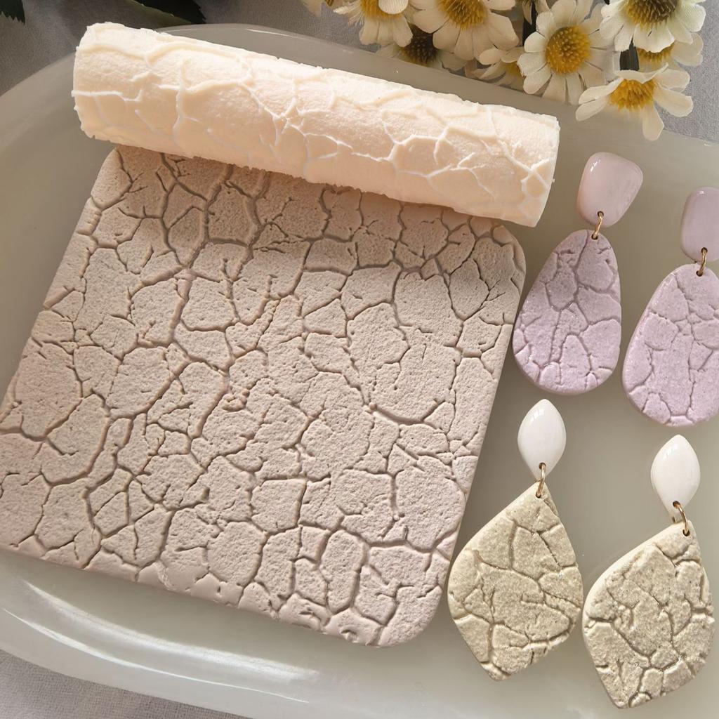 DIY Polymer Clay Texture Roller, Roller for Polymer Clay Earrings Jewelry, Embossing Pottery Texture Rollers for Jewelry Making