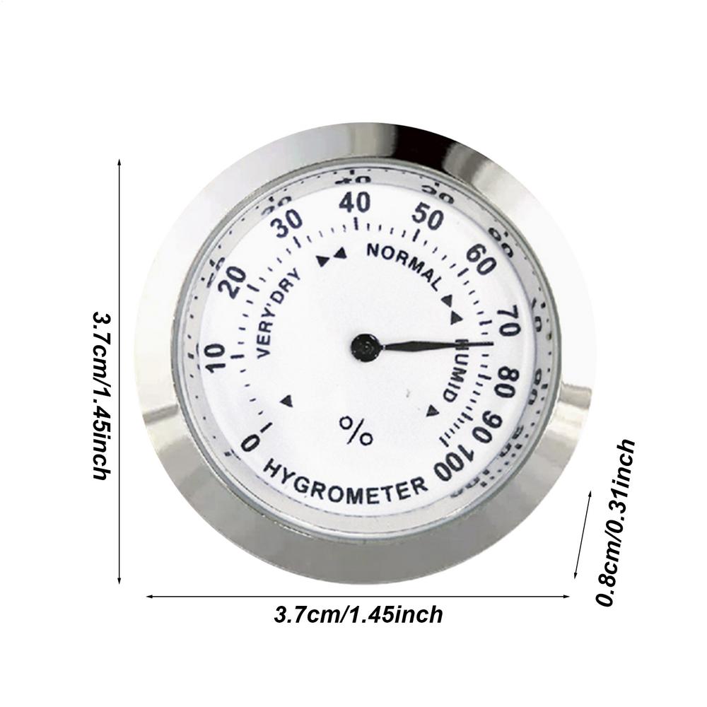 Round Humidor Hygrometer High Precision Analog Humidity Sensor Hygrometer Monitor for Humidor Cabinet Care and Maintenance