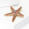 Crystals Starfish Brooch Pin For Women Versatile Fashion Jewelry Gift Party Everyday Wear