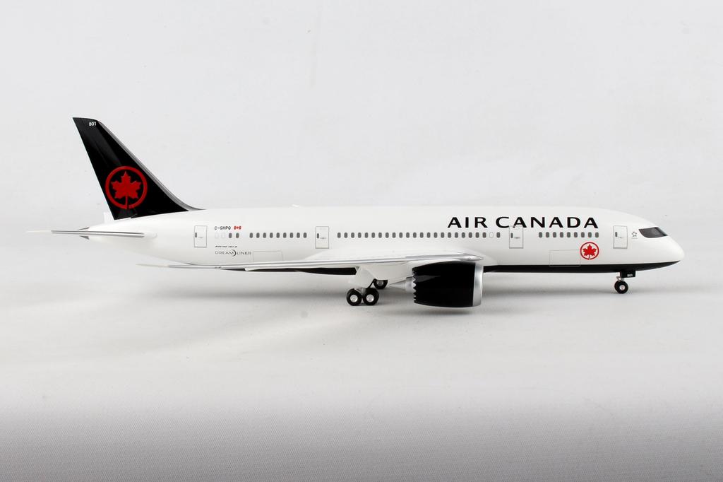 Hogan Wings Air Canada Ground Posture with Landing Gear Scale Model 10963GR B787-8 1/200