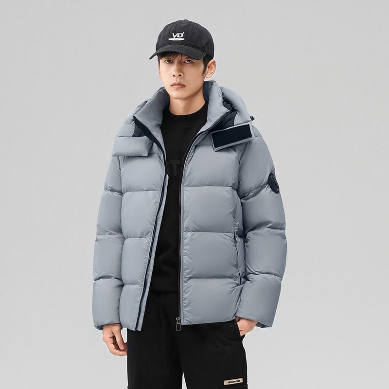 Men Winter Loose Hooded Down Jacket Thick Warm Casual Puffer Coat Outerwear