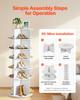 VEVOR 6 Tiers Rotating Shoe Rack Tower, 360 degrees Spinning Shoe Rack, Revolving Storage Round Carousel Display