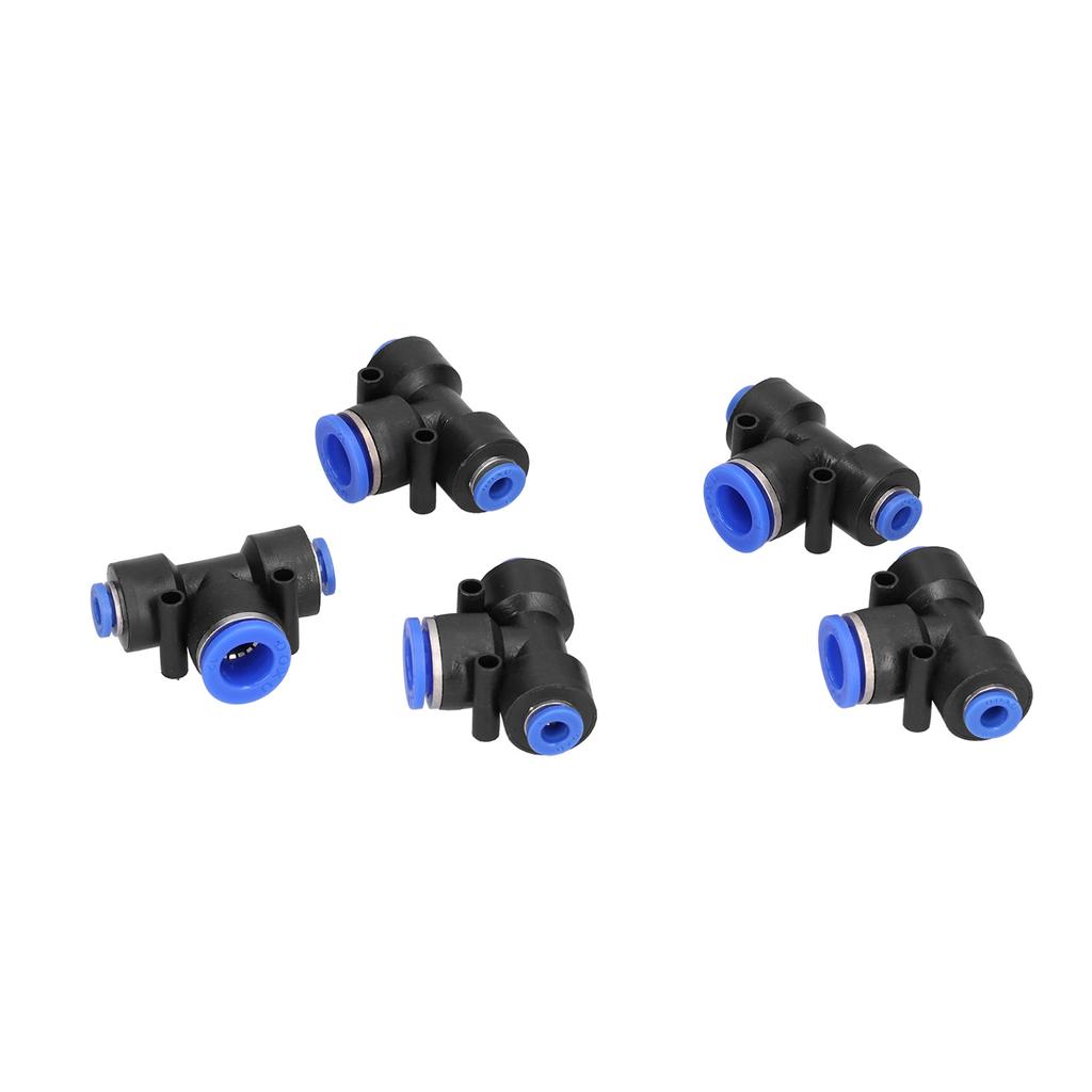 10Pcs Pneumatic Connectors Plastic Air Hose T Tube Push To Connect Tee Union PEG6?12?6