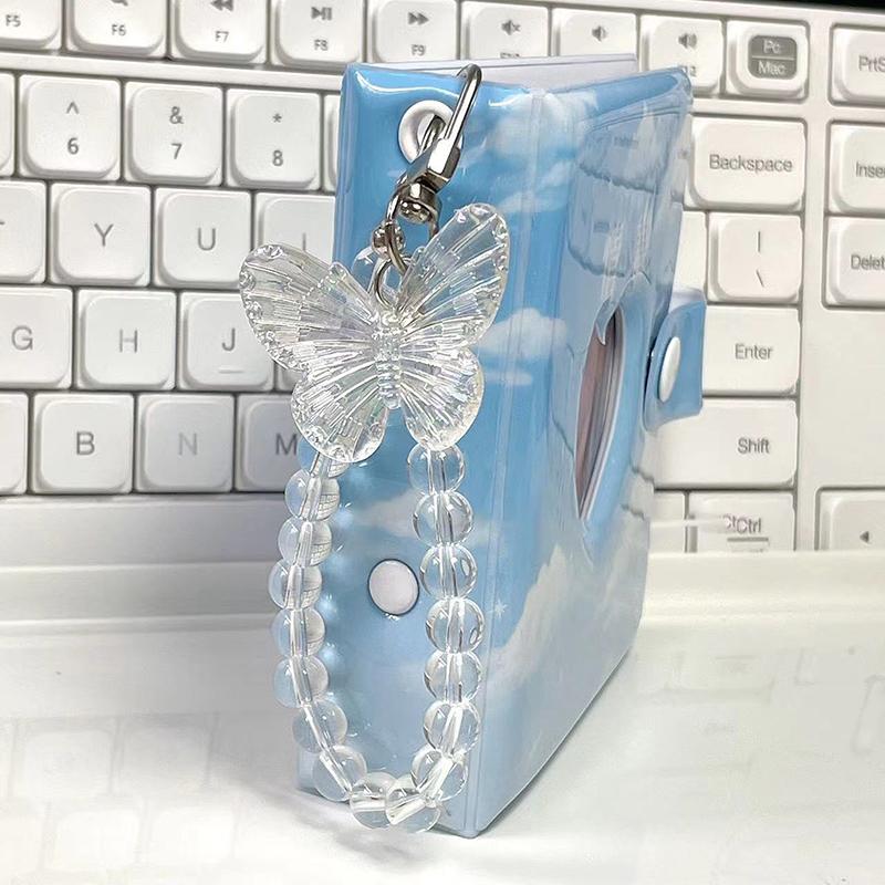 Butterfly Acrylic Card Holder Photocard Holder Credit Id Bank Card Protective Case  Keychain Pendant