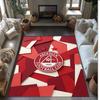 Aberdeen FC Soccer Football Pattern Soft Area Rug Non Slip Indoor Floor Carpet Sports Decor Mat for Bedroom