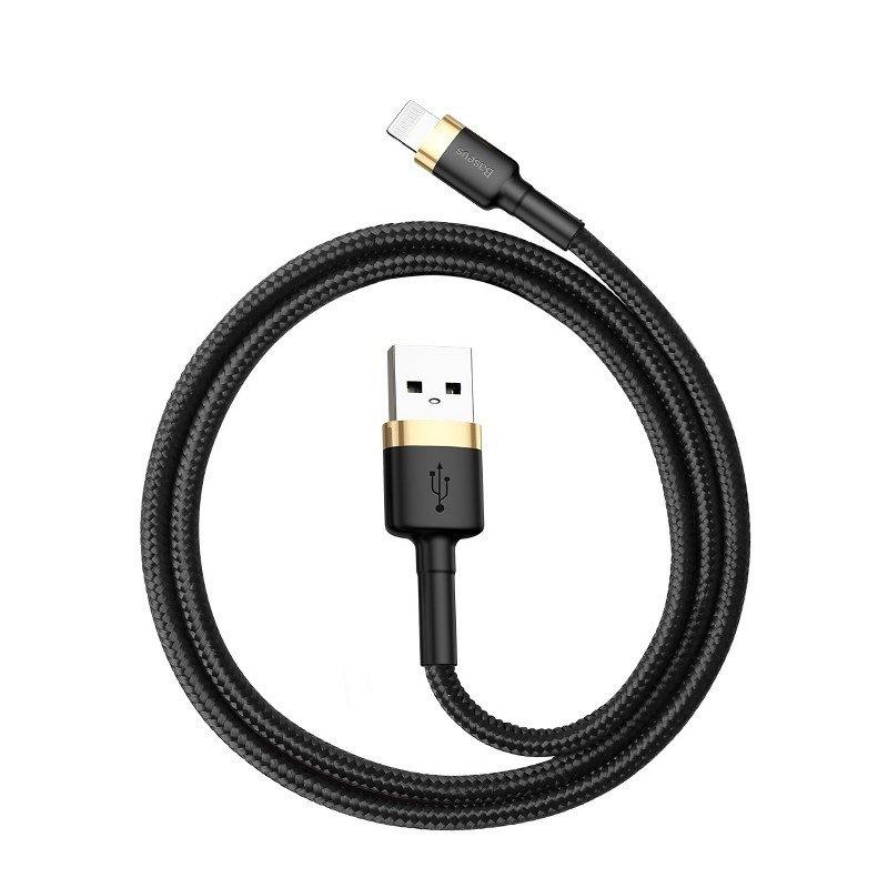 Kabel Usb Lightning Baseus Cafule 2A 3M (Złoto-Czarny)