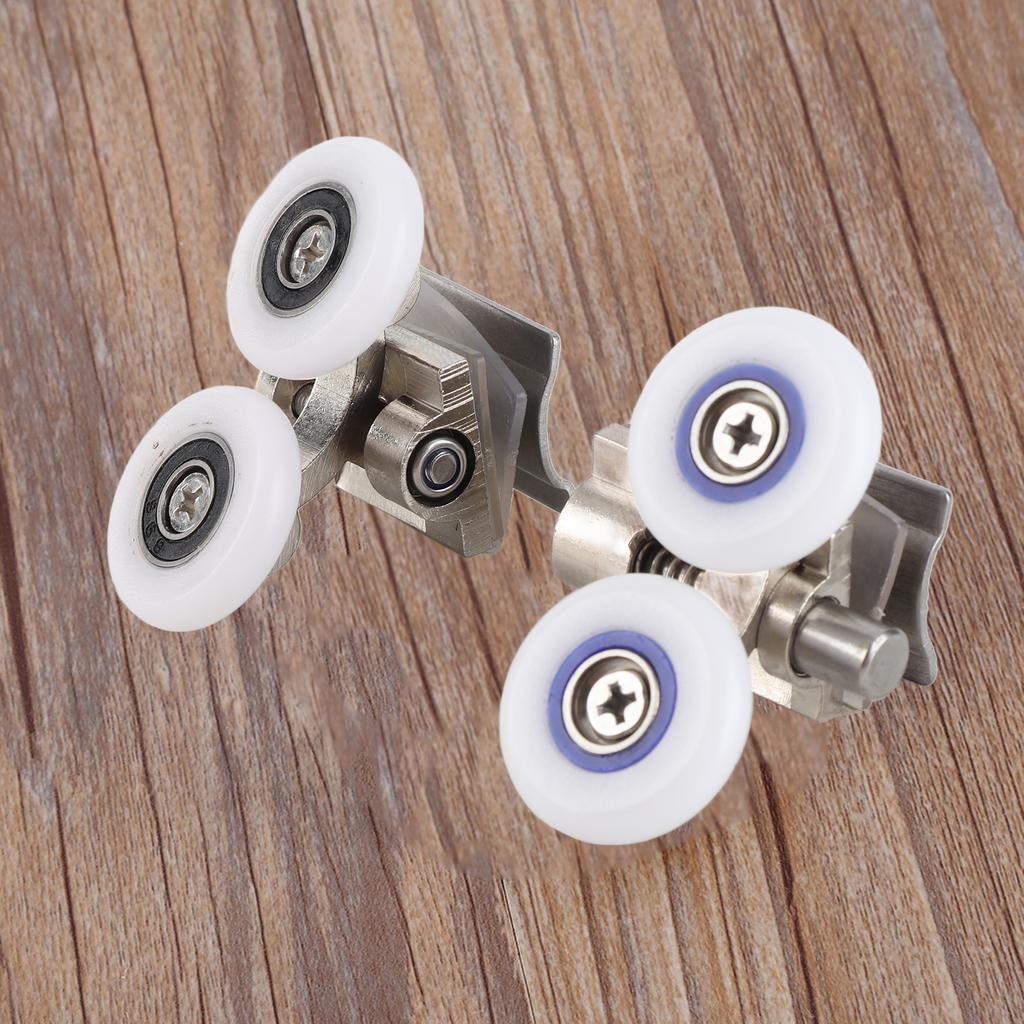 Shower Door Rollers,   Top Bottom Shower Door Wheels Sliding Rollers Replacement 26mm Zinc Alloy for Most Enclosures, Cabins and   Cabin Enclosu