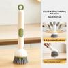 Press Out Liquid Refillable Liquid Washing Brush Dishwashing Brush  Kitchen Pots Dishes Sink