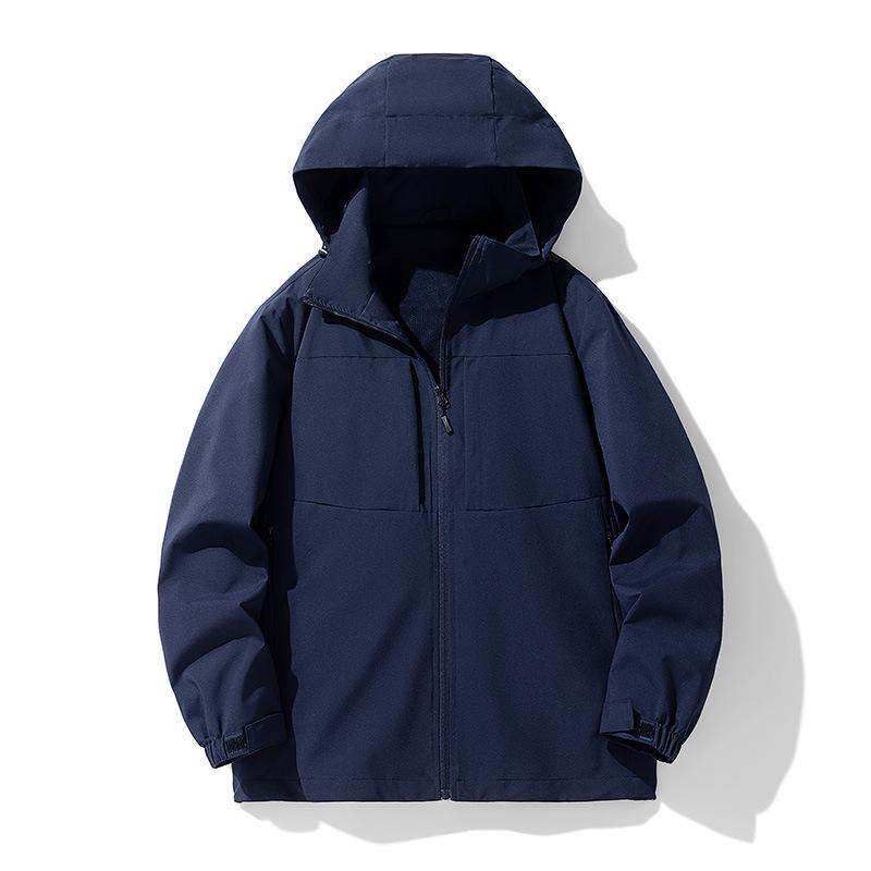 Men's Jacket Spring and Autumn Hooded Solid Color Thin Coat Fashion Casual Teen Light Jacket Men