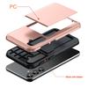 For Samsung Galaxy S25 Case with Card Holder TPU+PC Phone Back Cover