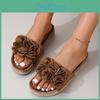 Flower Cork New 2023 Sole Solid Solid Thick Bottom Slippers Wear Flat Bottom Beach Sandals Outside