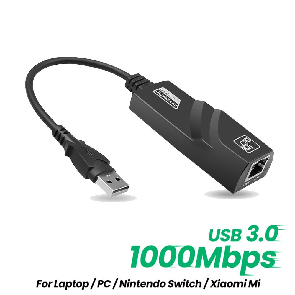 KEBIDU 1000Mbps High Speed USB 3.0 To RJ45 Gigabit Ethernet Adapter Plug & Play LAN Network Dongle for Windows macOS Linux Laptop PC