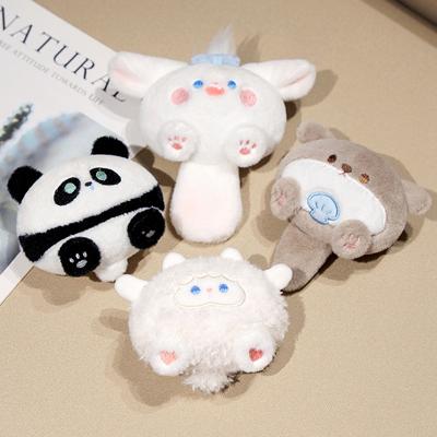 12cm Animal Plush  Pendants Dog Sheep Otter Panda Keychain Style Cartoon Couple Key Buckle Friends Gift Bag Decoration