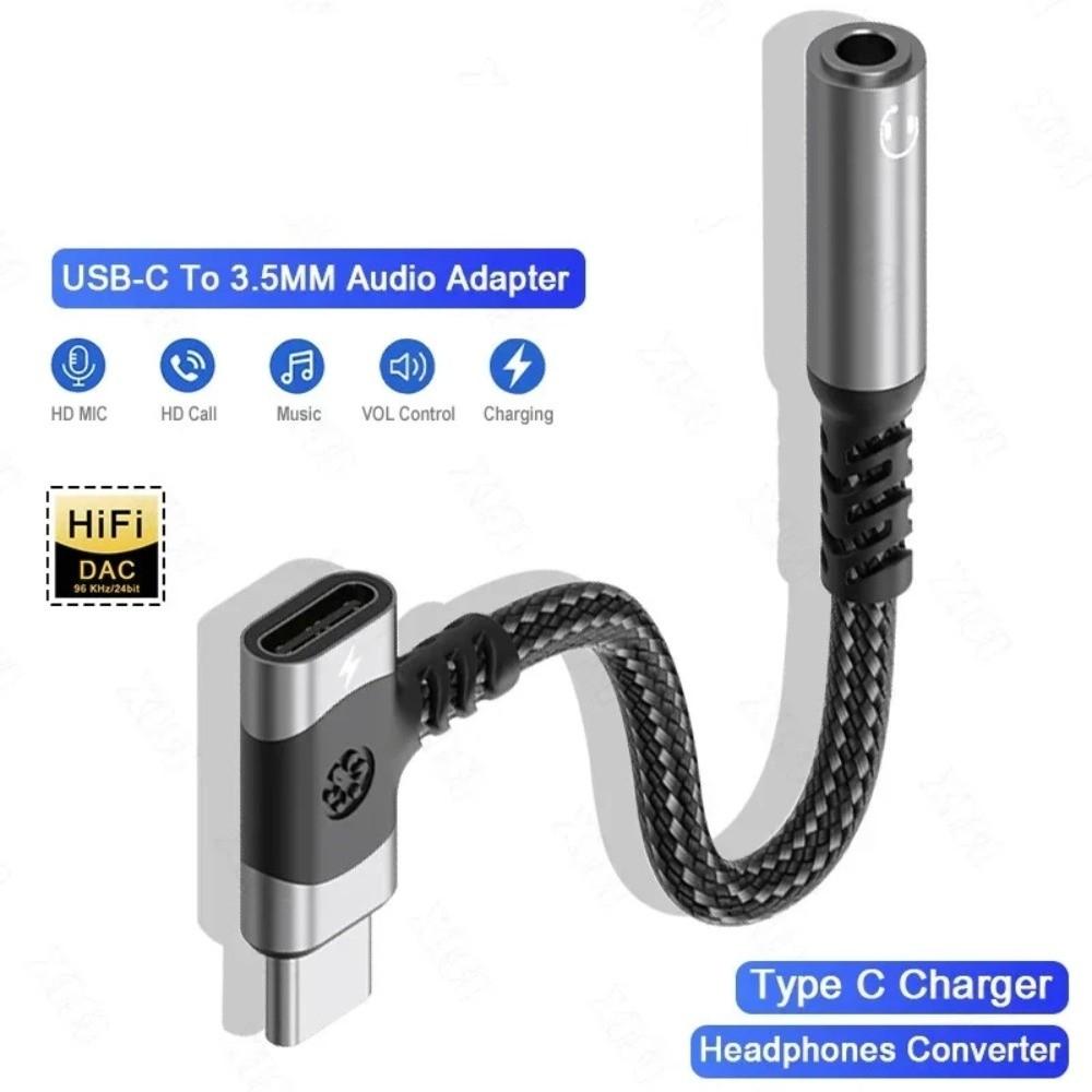 Converter Type-C Audio Charger Splitter 2-in-1 Adapter 3.5mm Jack USB C Splitter  Charging Device