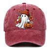 Cute Ghost Pumpkin Printed Baseball Hat for Men and Women, Adjustable Halloween Holiday Hat, Breathable and Comfortable