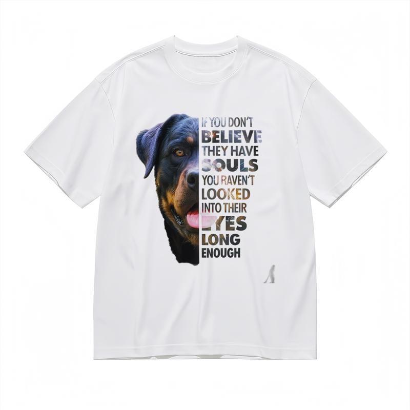 

Women s Fashion Trend Breathable Comfy Classic T-Shirt Dog Lover Graphic Tee 3XL