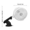 Battery Powered Fan For Car Car Camping Fan Rechargeable Quiet 360 Adjustable Suction Cup 3 Speed Ventilating Blower For Desk