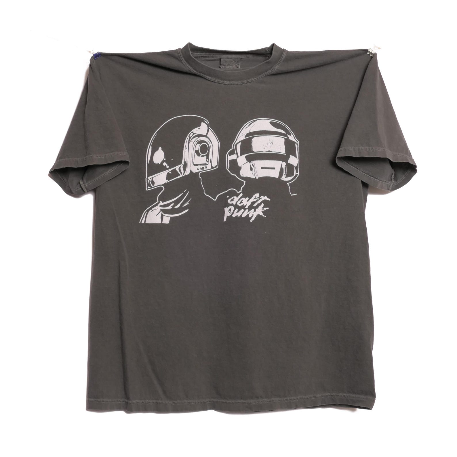 Daft Punk Homework Discovery Tee French Paris France Dance Music Party Electronic Music Pop Band Tour Helmet Duo Heavyweight Faded Shirt XL 3XL