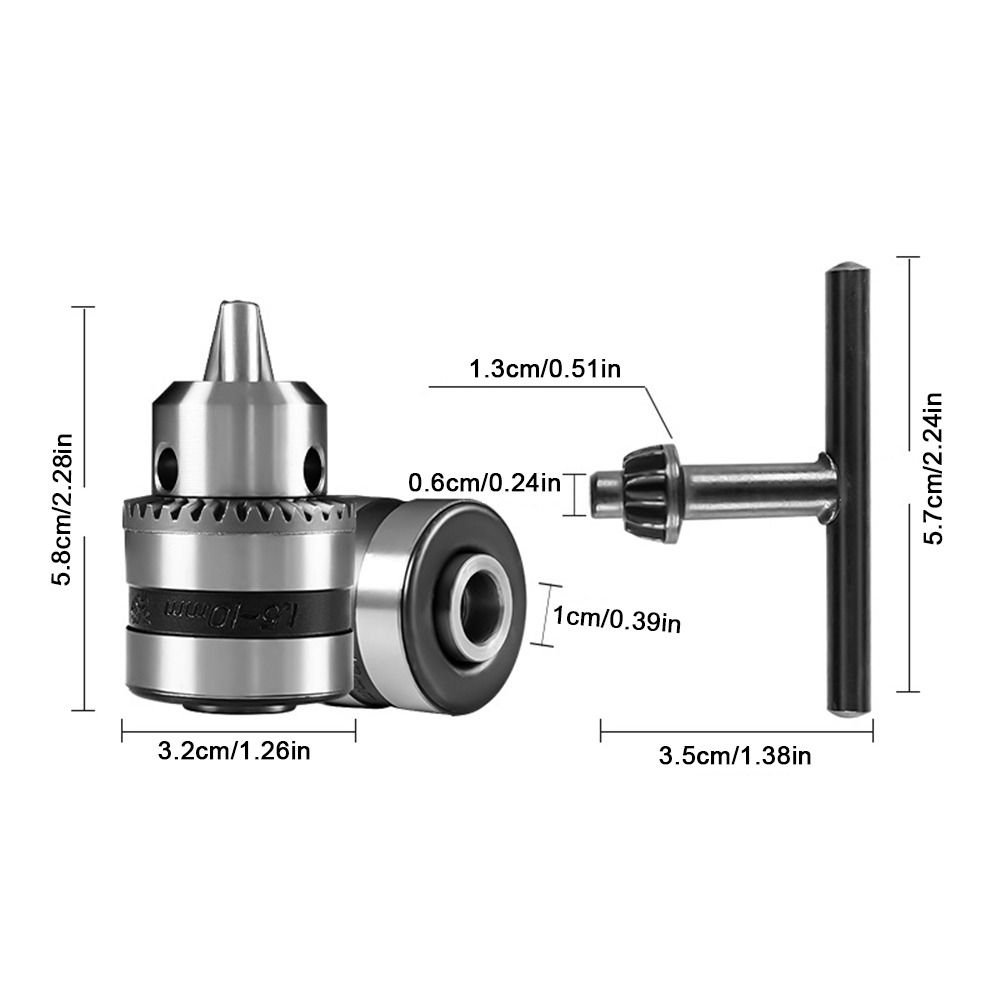 1.5-10mm Angle Grinder Adapter Thread Collet with Key Drill Convert Adapter  Woodworking Tool