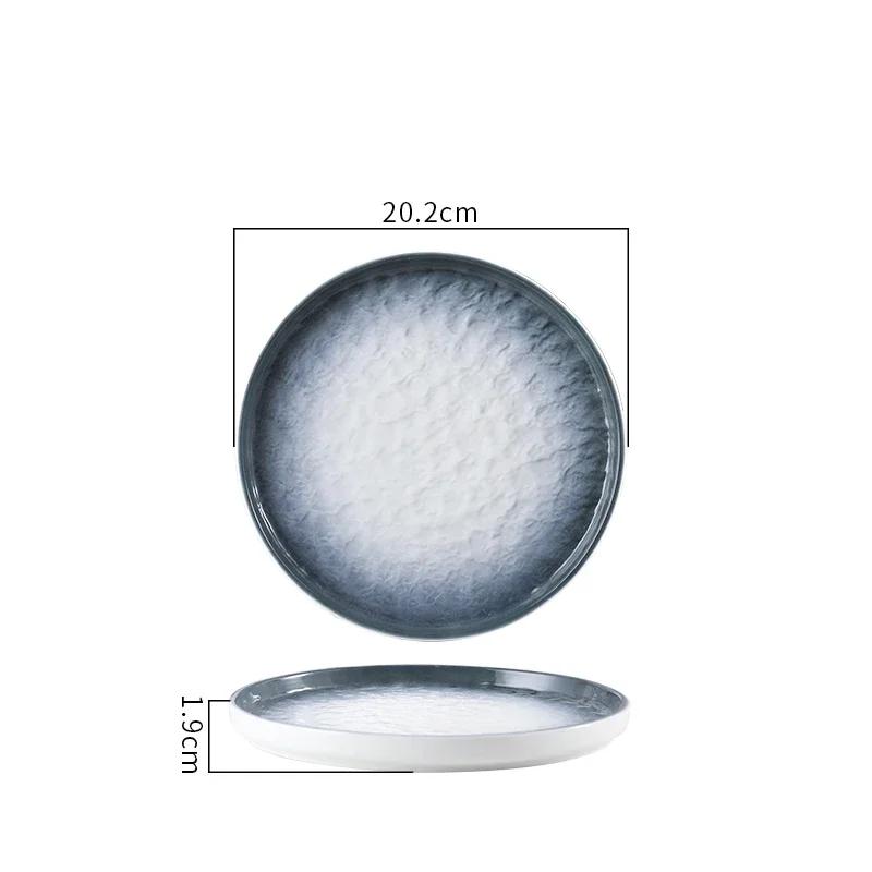 Creative Gradient Ceramic Steak Plate Dessert Plate Pasta Plate Sushi Plates Serving Plates Restaurant Specialty Tableware