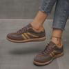 New Retro Color Block Platform Women's Plus Size German Trainers, European American Flat Casual Sneakers