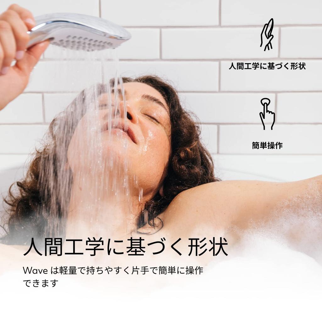 Womanizer Wave Stimulating Shower Special Jet Personal Hydro Water Shower Stimulating Water Silver Dual-Function Head, Massager, Stimulator, 3-Level