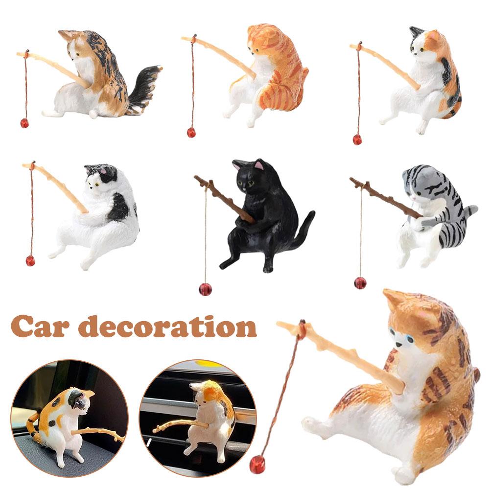 Fishing Car Interior Decoration Cute Resin Auto Center Console Outlet Desktop Car Air Ornaments Accessories A7h3