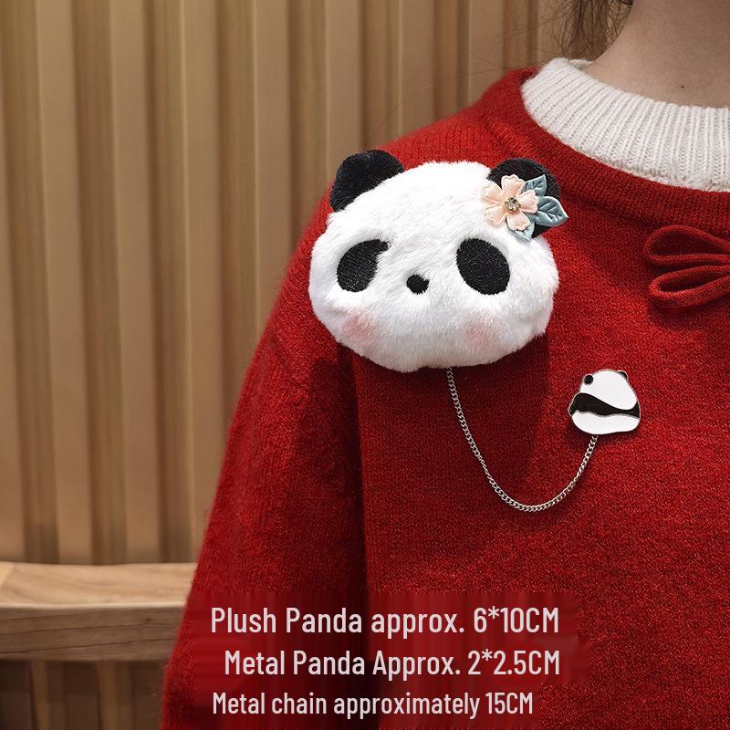 Adorable Red Panda Brooch: Cute Plush Backpack Pin for Students, Couples & Women - Perfect Birthday Gift