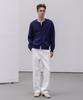 Decoroso Panel Rib Round Cardigan [Navy]