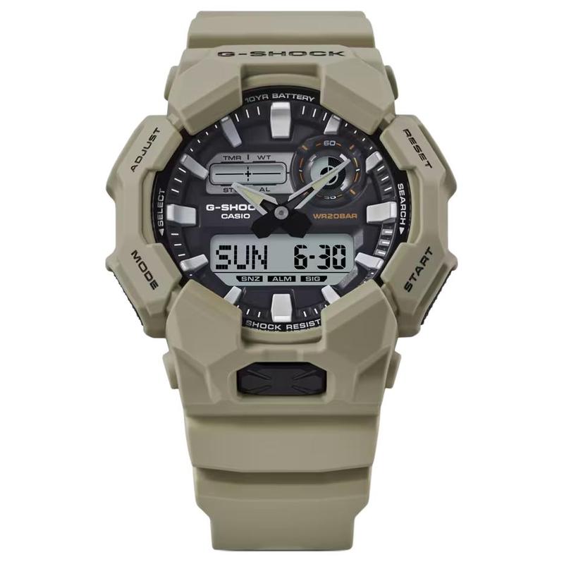 CASIO GA-010 series 200 meters waterproof Quartz resin strap men s watch gray dial GA-010-5AJF серый