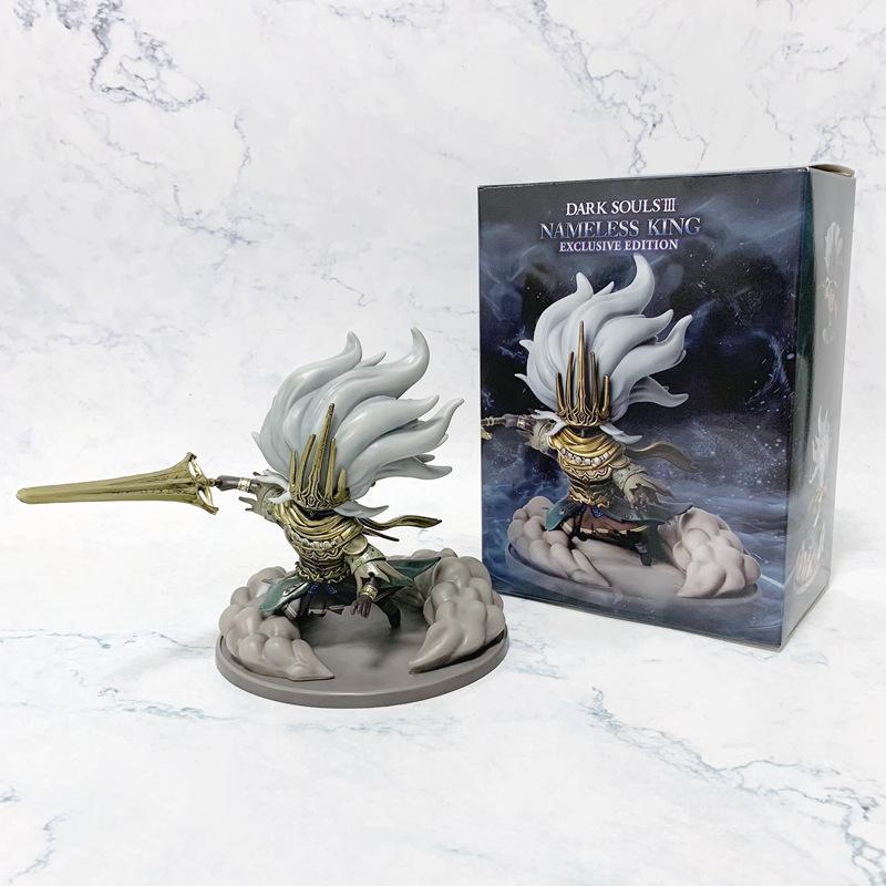 Nouvelle Figurine de Jeu Dark Souls 3 de 14 cm Roi Sans Nom Édition Exclusive Dragon Slayer Statue GK Modèle Jouet Décoration de Bureau Cadeau Pour les Fans
