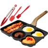 Big Maifanstone 5 In 1 Divided Nonstick Grill Pan Rapid Heating Omelette Egg Frying Pan with 5 Compartment Breakfast Frying Pan