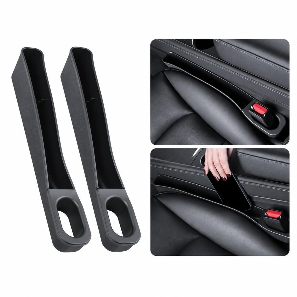1 Pair Multifunctional Seat Crevice Organizer Black Car Crevice Filler Box For Tesla Model Y
