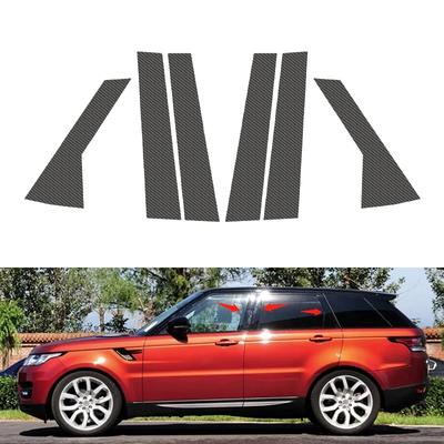 Do Range Rover Sport L494 2014-2021 2022 Włókno węglowe Słupki samochodowe Słupki okienne drzwiowe Naklejka ozdobna na słupki BC Pokrywa Dekoracyjna