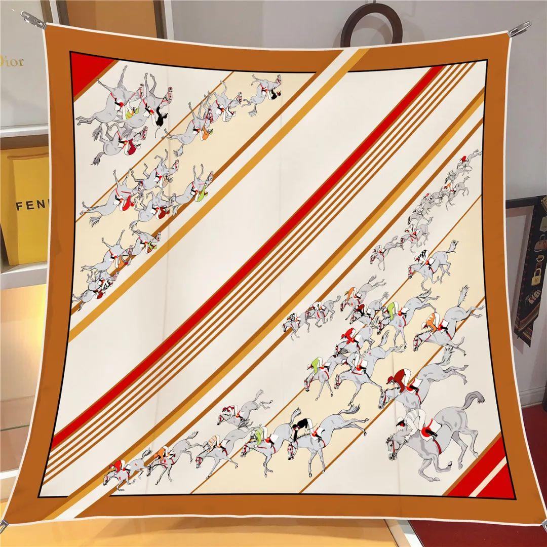 90*90cm Mode Hochwertiges Kopftuch Druck Bandana Schal Sommer Sonnenschutz Quadratisches Kopftuch Damen Sommer Sonnenschutz Seidenschal