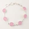 Rose Chalcedony Gemstone 925 Sterling Silver Jewelry Handmade Stylish Bracelet RB-5-9