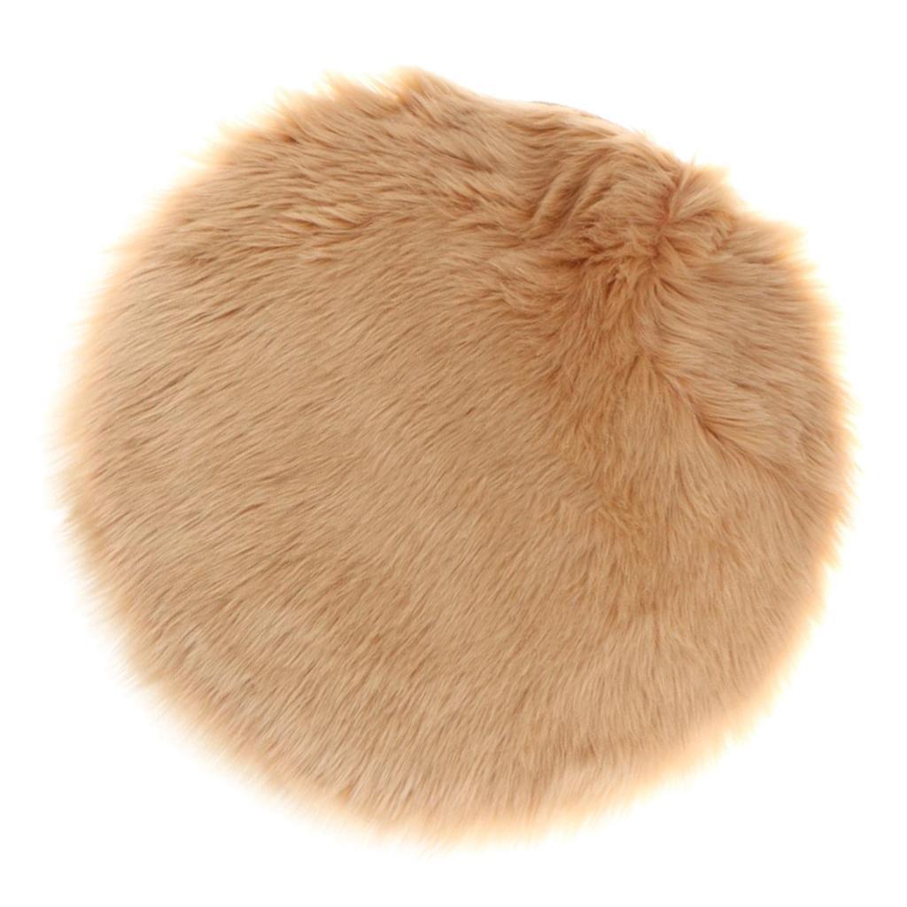 Artificial Sheepskin Rug Shaggy Fleece Fluffy Area Rug Washable Non Slip Mat for Kids Playroom Nursery Baby Crawling