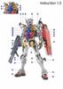 Fluorescent Water-slide Decals for HG, RG, EG, MG, PG, RE, HiRM Robot MS Detail Up (for HG 1144 GQuuuuuuX White Gundam & Red Gundam) [Used]