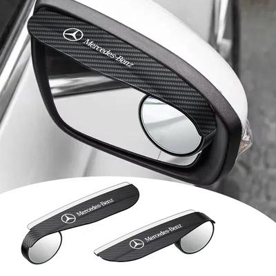 GLC 2 Piezas Visera Protectora de Lluvia para Espejo Retrovisor de Coche Espejo Redondo Pequeño Para Mercedes Benz AMG W124 W202 W203 W204 W210 W211 Accesso
