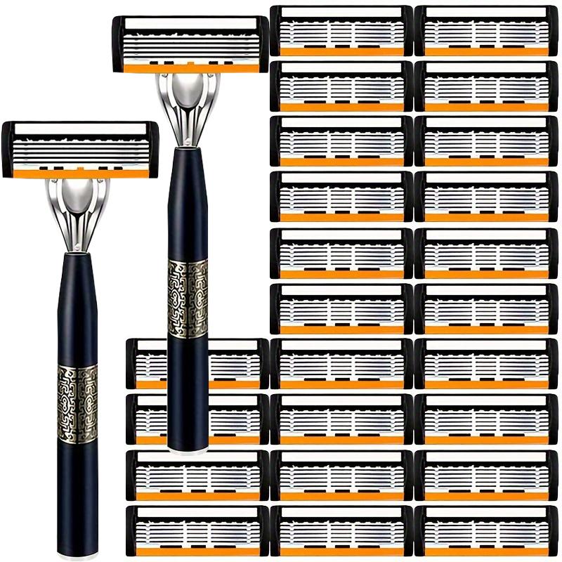 Razor Classic 6-Lagen-Rasierhobel für die Rasur von Männern und Frauen, Haarentfernung, Rasierklingen, manueller Rasierer