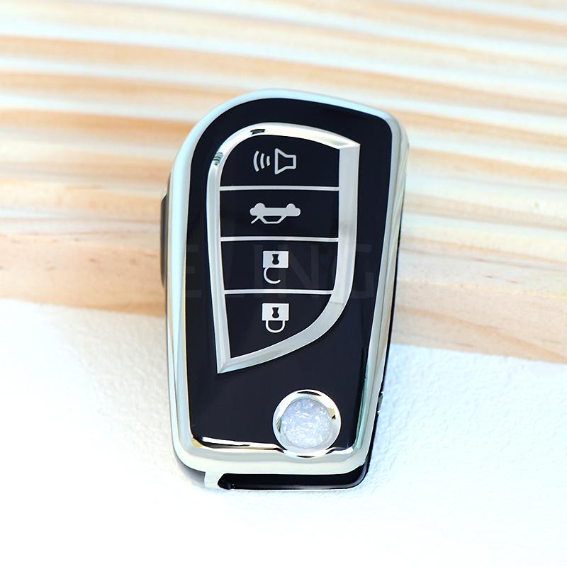 Car Key Fob Car Remote Cover Shell Case 2 3 4 Button For Toyota Hilux Corolla Highlander Rav 4 Yaris Camry Fortuner Protector