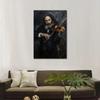 Stampa su Tela Hasidica Arte da Parete Grande Giudaica Uomo Ebreo che Suona Musica Poster HD Immagine Stampata Soggiorno Moderno Decorazione per la Casa