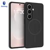 The New Model Is Suitable for Samsung S26 Mobile Phone Case, Magnetic Suction 26Ultra Fine Hole Skin Feel Solid Color S26 Plus Protective Case.