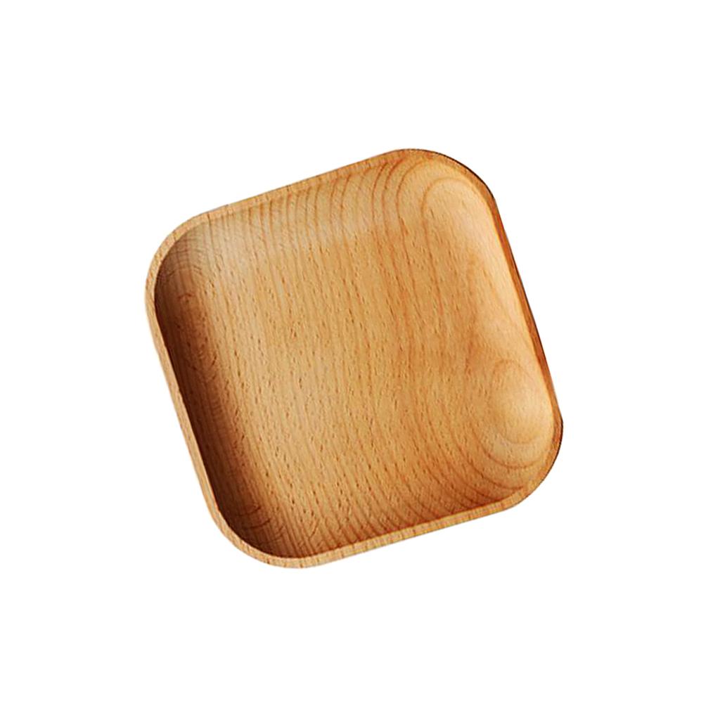 Wood Serving Tray Food Server Dish Platter Wooden Dessert Plate, Perfect for your guests